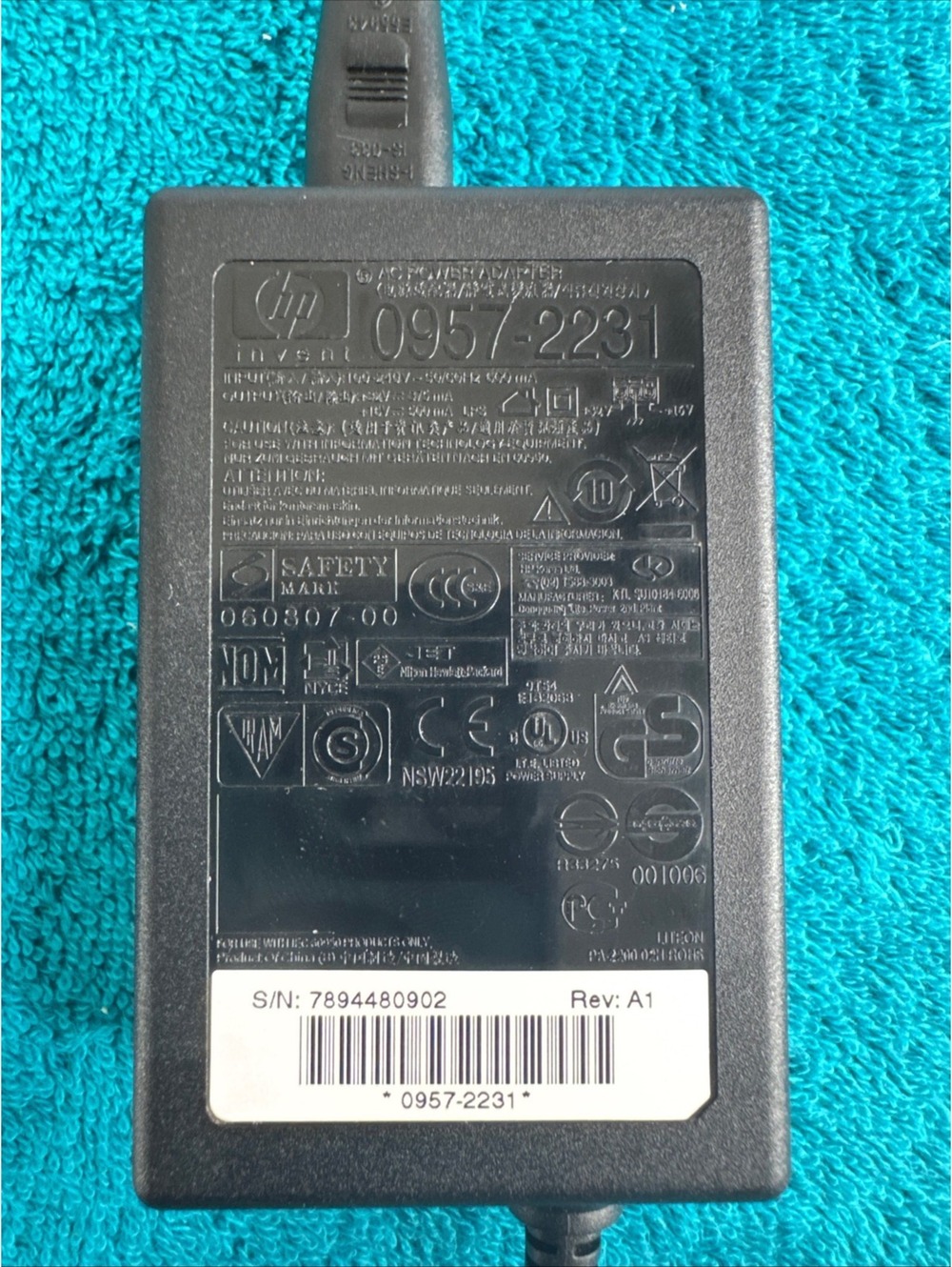 HP Genuine 0957-2231 Power Supply AC Adapter Power Cord for HP Printers